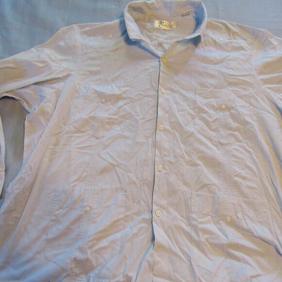 Mens Vtg Panabrisa Corona Guayabera Linen Shirt Sz 3XL - Picture 1 of 6